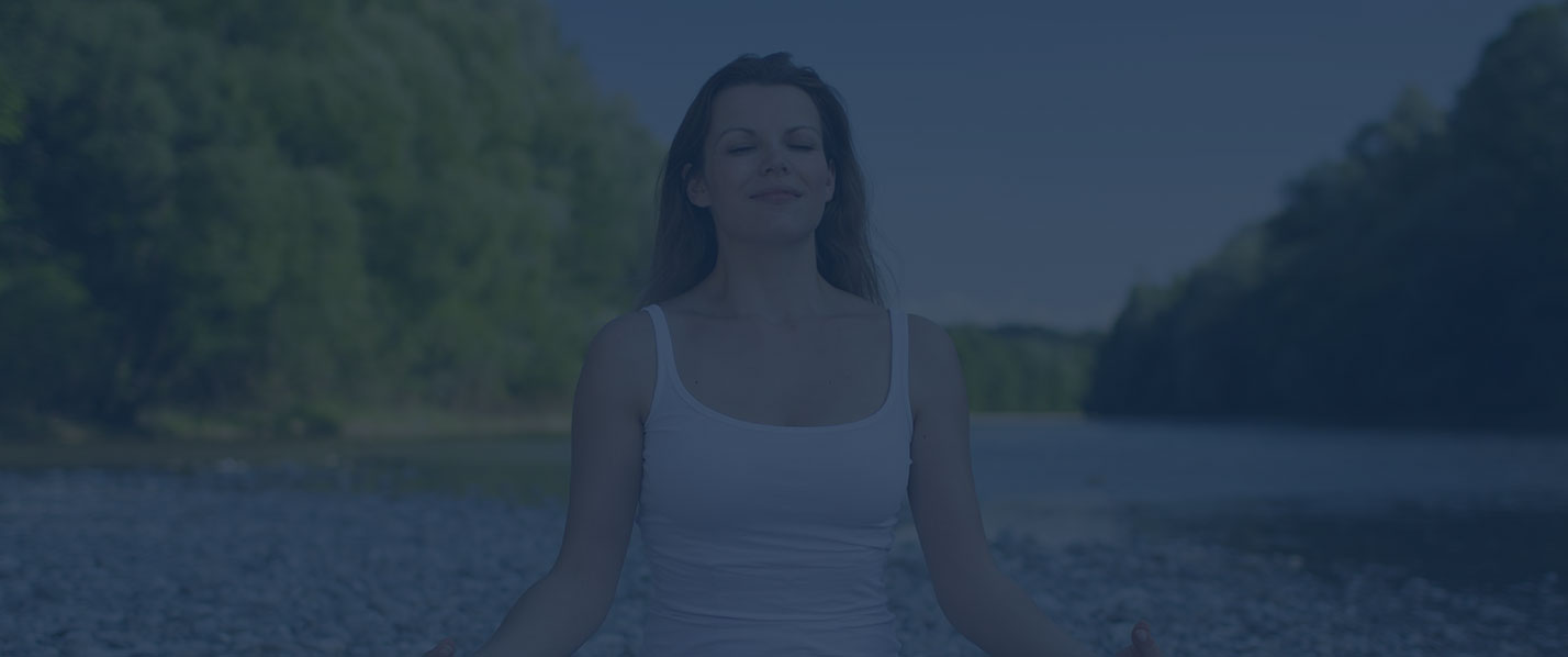 Banner image woman sat meditating